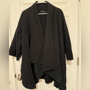 Theory Black Jacket/Cape with Pockets Size Medium Wool